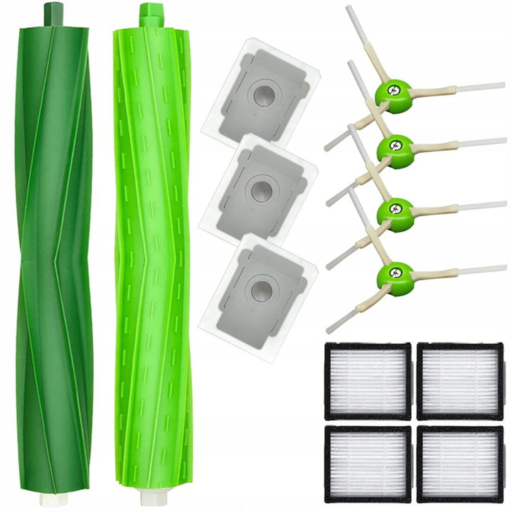 Set accesorii pentru aspirator Roomba, Zola®, 13 accesorii, model e4/ e5/ e6/ e7/ i3/ i3+/ i4/ i4+/ i5/ i5+/ i6/ i7/ i7+/ i7 plus/ i8/ j7, verde