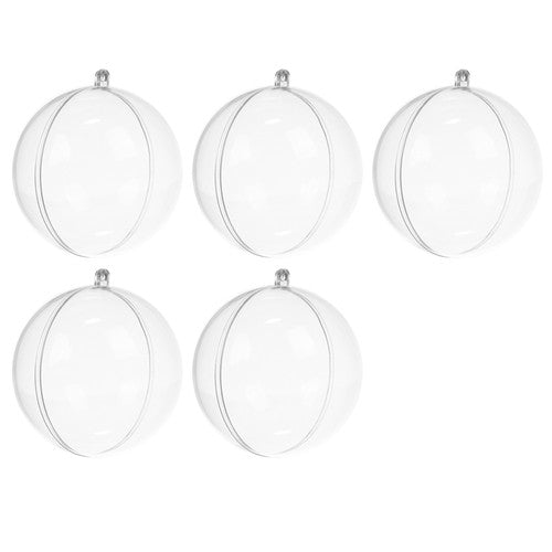 Set globuri transparent personalizabil, Zola®, 5 bucati, plastic, diametru 10 cm