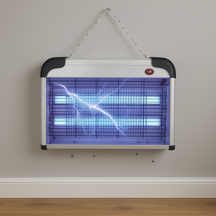 Aparat cu ultraviolete impotriva insectelor, Zola, 30W, 220V-240V, tava detasabila, agatatoare, 24 x 26.4 x 8 cm, alb