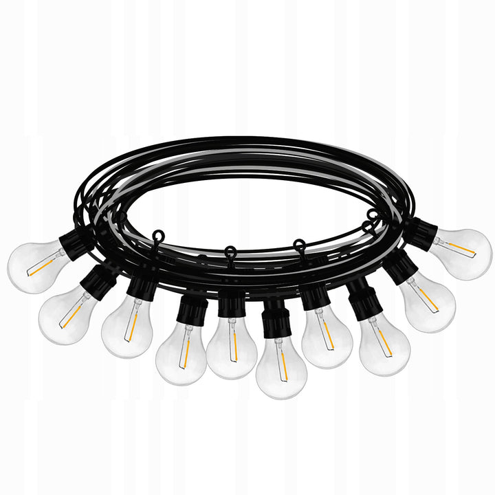 Ghirlanda luminoasa , Zola®, 10 becuri, lungime 620 cm, 24V, lumina alb cald, clasa impermeabilitate IP44