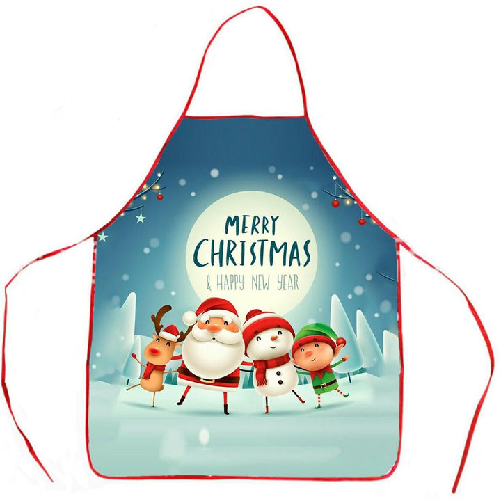 Sort de bucatarie, Zola®, pentru sarbatori, model Craciun, poliester, dimensiuni 80 x 58 cm, bretele reglabile, multicolor