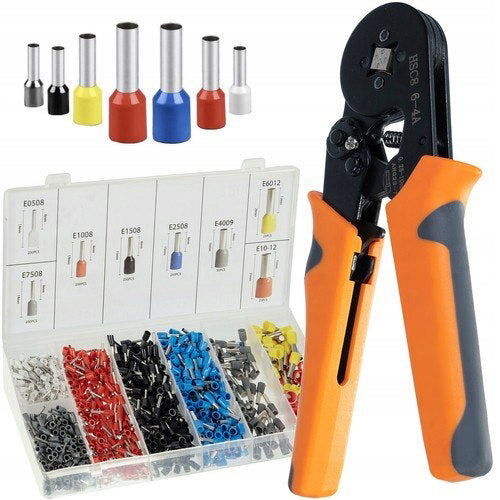 Set sertizare cu cleste 0.25 - 10 mm2 , Zola®, 1200 pini terminali de dimensiuni diferite