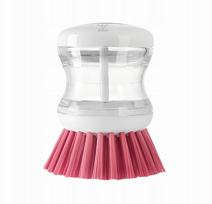 Perie de vase, Zola®, cu dozator pentru detergent, rosu