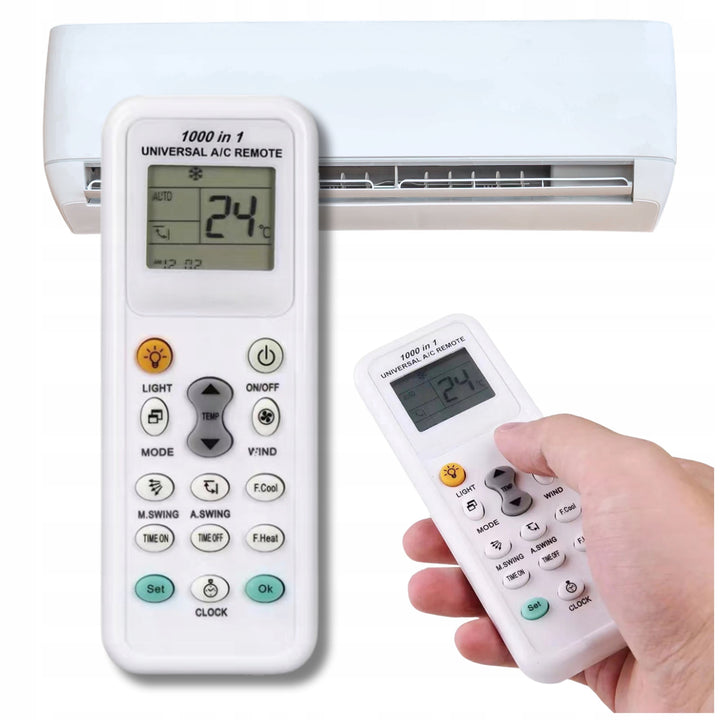 Telecomanda universala pentru aer conditionat, Zola, functii standard, lumina integrata, alb