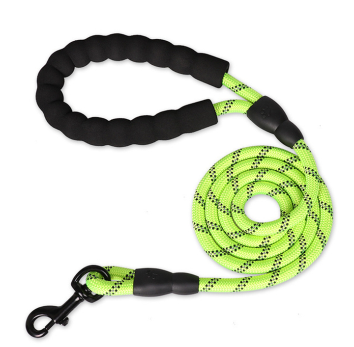 Lesa caine de dresaj, Zola®, 150x1 cm,  maner din spuma, material reflectorizant, verde