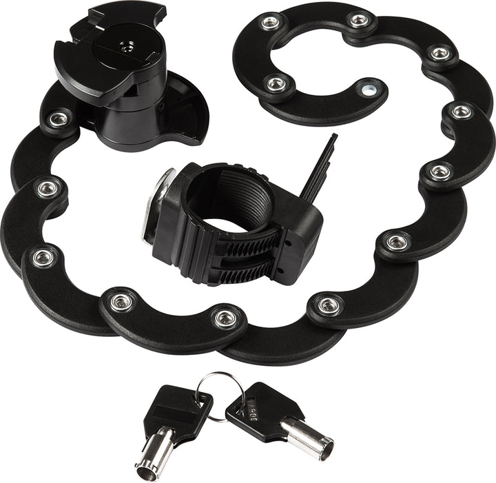 Antifurt bicicleta cu prindere pe cadru si roata, Zola®, 3 chei, otel, pliabil, grosimea de 3 mm,negru