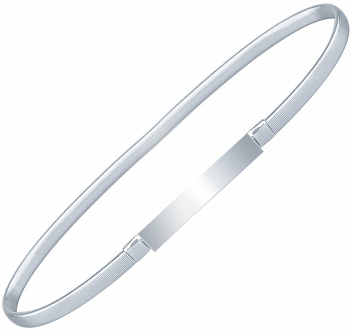 Curea elastica dama, Zola®, metal, 72x1 cm, argintie