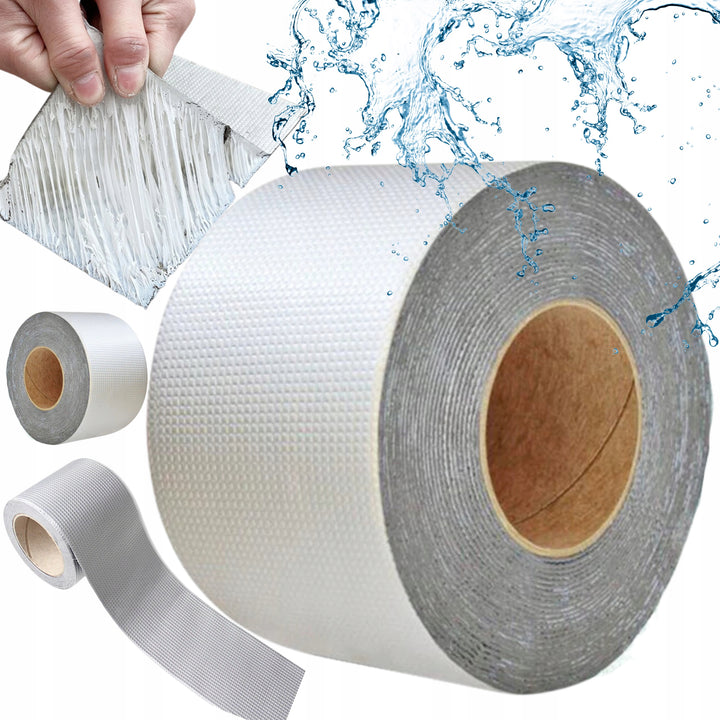 Banda adeziva pentru reparare si etansare, Zola, 10 cm x 5 m,  cauciuc butilic + folie de aluminiu, impermeabila, rezistenta UV, flexibila, argintie
