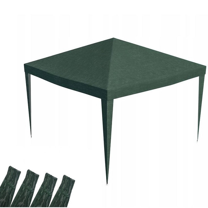 Material pentru acoperis pavilion de gradina, Zola, prindere velcro, polietilena, 100g/m2, 3 x 3 x 2.5 m, verde