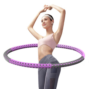 Cerc Hula Hop, Zola®, pentru antrenament fitness, diametru 85 cm, mov/negru