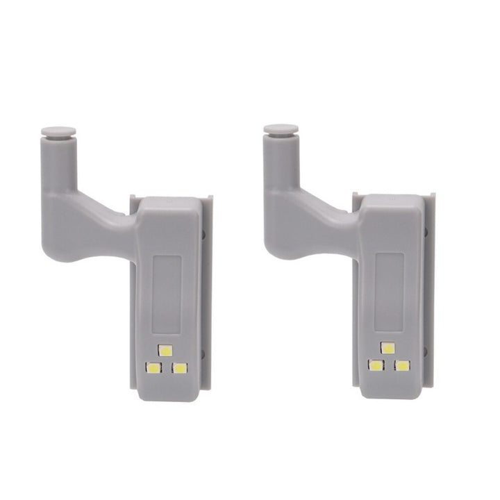 Set 2 lumini cu 3 LED-uri, Zola®, pentru dulap, din plastic, gri, fara baterii