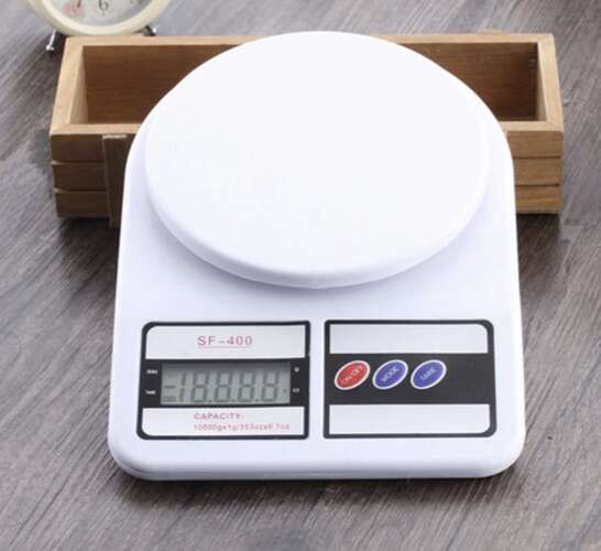 Cantar de bucatarie electronic cu functie Tara, Zola®, afisaj LCD, maxim 10 kg, precizie pana la 1 g, alb, 22.5 x 15.5 x 3.5 cm