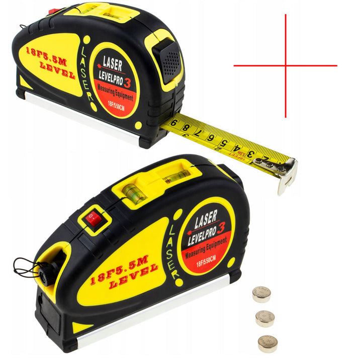 Nivela laser cu ruleta, Zola®, masoara 5.5 m, boloboc integrat, 20x93x41 mm, galben