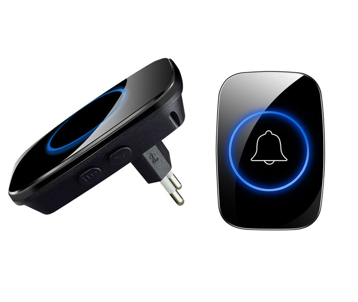 Sonerie wireless, Zola®, inteligenta, cu 1 receptor, rata de actiune  actiune 300 m, alimentare sonerie la retea, alimentare buton baterie, volum 110 dB, IP44, 60 melodii, negru