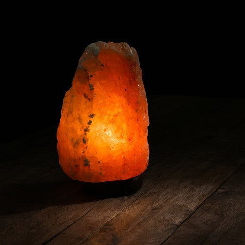 Lampa de sare, Zola®, Himalaya, baza din lemn, 3-5 kg