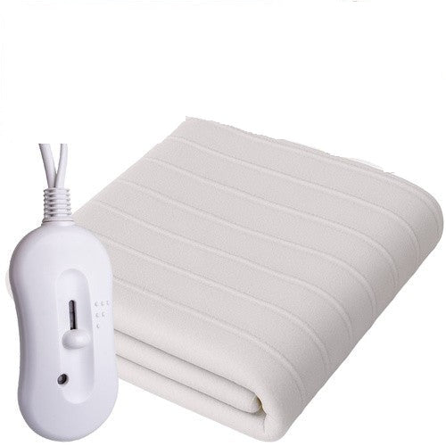 Patura electrica cu incalzire, Zola, 190 x 80 cm, 65 W, 3 niveluri incalzire, telecomanda, poliester, alb