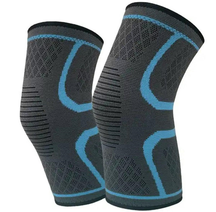 Set 2 genunchiere flexibile, Zola®, material spandex, marimea L, circumferinta 42-48 cm, albastre, 28.5x15x17 cm
