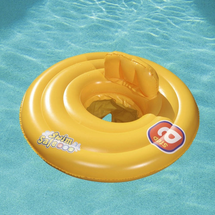 Colac gonflabil inot, Zola®  bebelusi, tip scaun, perna de sustinere, 69 cm, galben