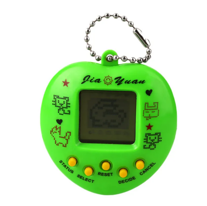 Joc electronic interactiv,  Zola®, Tamagotchi, model inima , "Alegeti un animal de companie si cresteti-l", 49 animale, verde