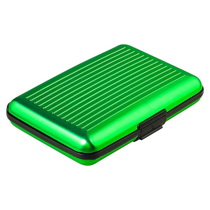 Portcard din metal inoxidabil, Zola®, verde 11 x 7.5 x 2 cm