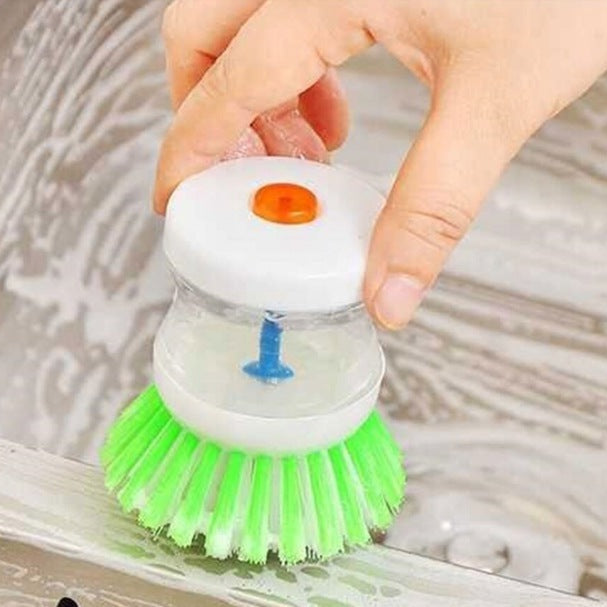Perie de vase, Zola®, cu dozator pentru detergent, verde