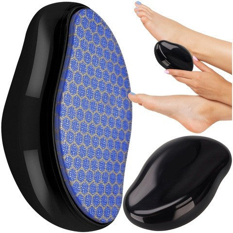 Piatra ponce nano-sticla, Zola, pentru calcaie, reutilizabila, impermeabila, 10 x 6 cm, neagra
