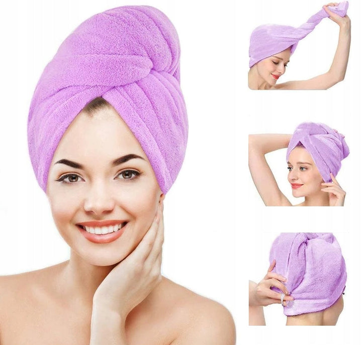 Prosop turban,  Zola®, din microfibra, usor de folosit, placut la atingere, 55x22 cm, mov