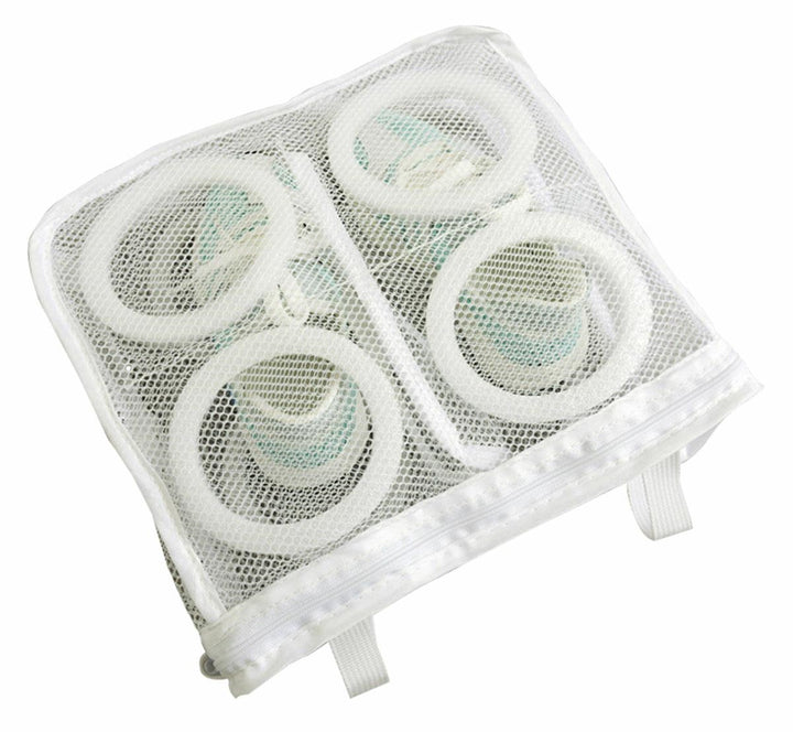 Saculet din plasa pentru spalare incaltaminte, Zola®, plastic, 28x23x9 cm, alb