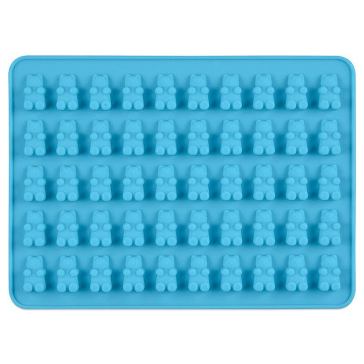 Forma din silicon pentru ciocolata/jeleuri, 13.5x19 cm, Zola®,  model ursulet, albastra