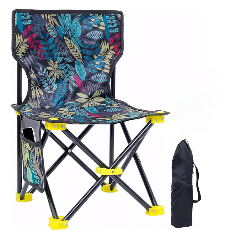 Scaun pliabil, Zola®, cu buzunar, confortabil si stabil, model inflorat, husa depozitare, greutate maxima suportata 100-120 kg , ideal pentru camping, pescuit, 52 x 34 cm