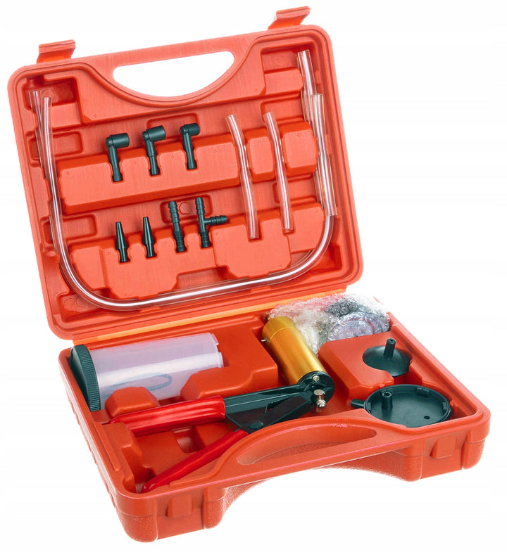 Set pompa manuala cu vid si manometru, Zola®, diagnosticare frane, senzori si motoare, 120 ml, valiza transport inclusa