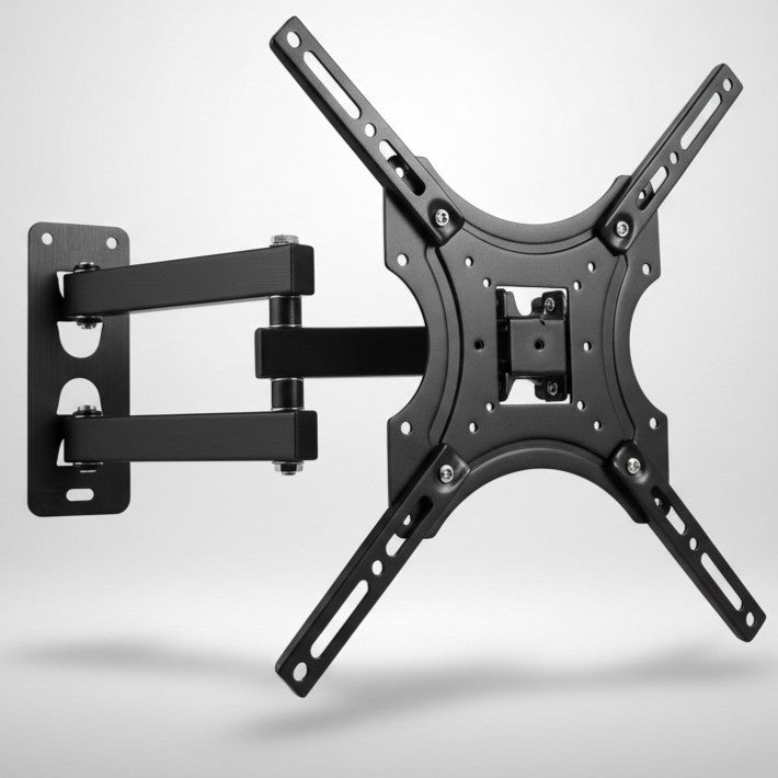 Suport TV pivotant perete, Zola, 32-55", VESA 200x200 / 400x400, rotatie 180°, inclinare -8°/+5°, 22 kg, negru