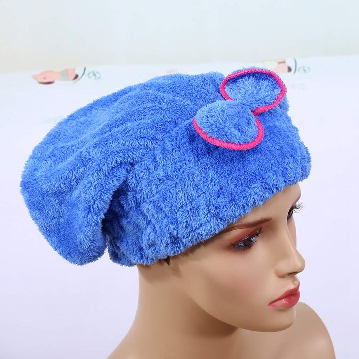Prosop turban, Zola®, uscare rapida, din poliester, 24x19 cm, albastru