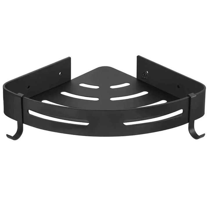 Raft de colt pentru perete, Zola®, otel inoxidabil, 20 x 29 x 4.5 cm, negru