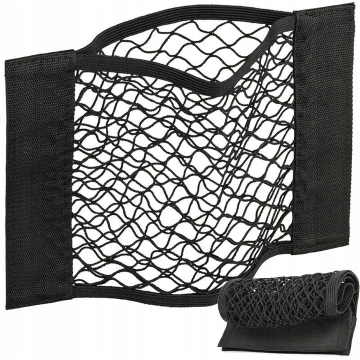 Plasa organizatoare pentru portbagajul auto, Zola, elastica, 30x25 cm, neagra
