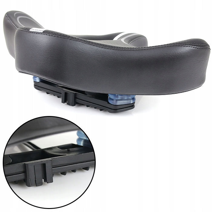 Sa pentru bicicleta, Zola, capacitate maxima 120 kg, material respirabil, absortie suplimentara a socurilor, 33x28.5x9 cm, neagra