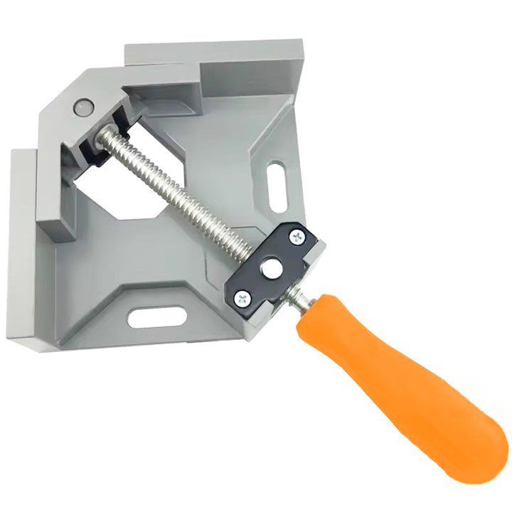 Clema unghiulara pentru tamplarie, Zola, din otel, aluminiu si plastic, unghi de prindere 90 grade, 20x11x11 cm, gri