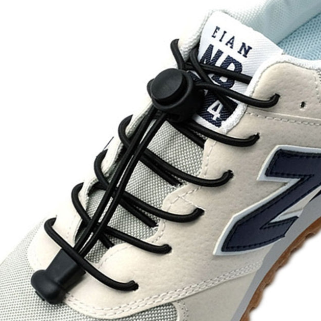 Sireturi reglabile fara legare, Zola®, din plastic, 100 cm, negre