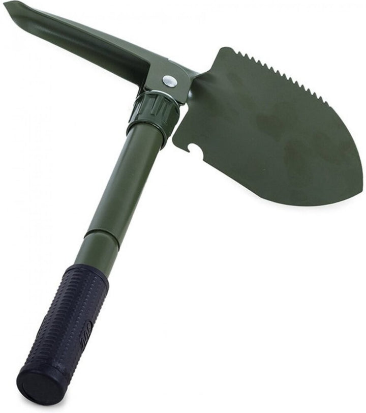 Unealta multifunctionala pliabila, Zola®, lopata, tarnacop, fierastrau si deschizator de sticle, 41.5 X 9.8 cm, negru cu verde
