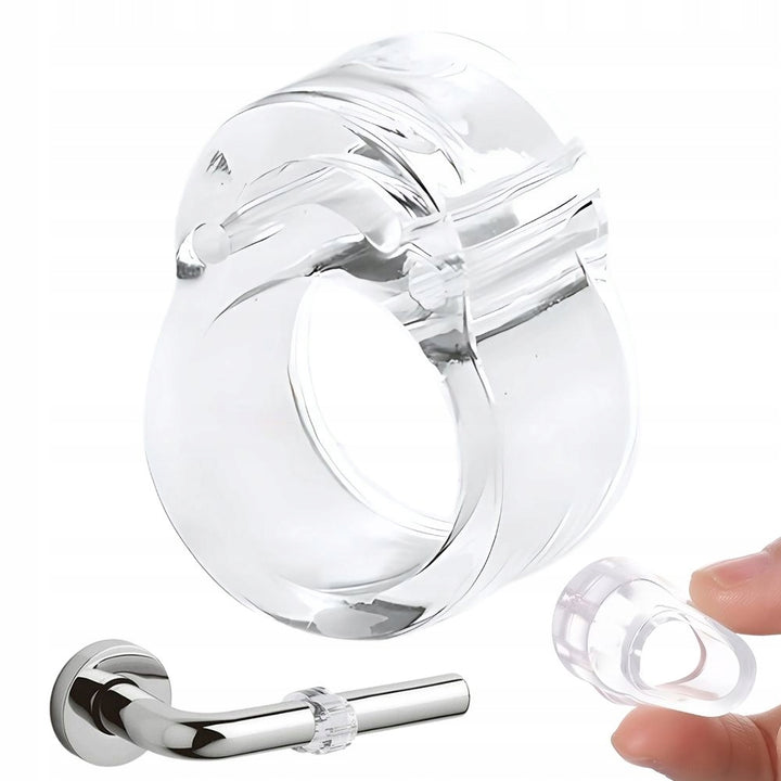 Opritor pentru manerul usii, Zola, din silicon, diametru interior 1.5 cm, compatibil manere 17-20 mm, transparent