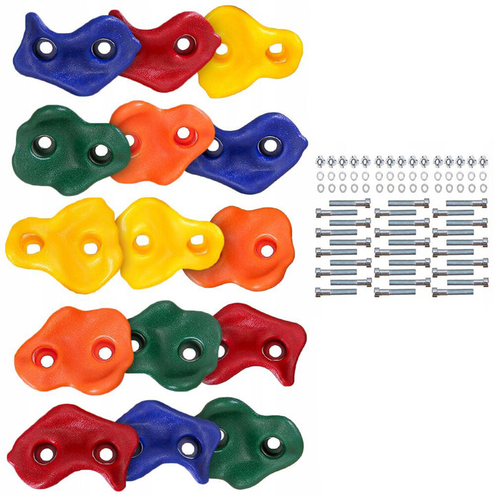 Set pietre de catarat, Zola, 15 bucati, creaza-ti perete de alpinism pentru copiii, multicolor