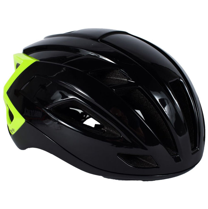 Casca protectie pentru bicicleta, Zola®, 55-59 cm, 17 orificii, neagra/verde