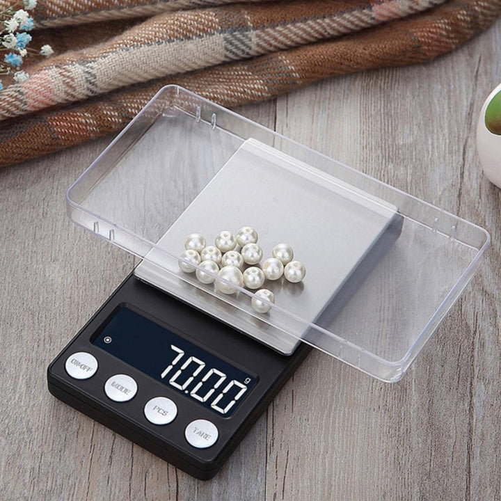 Mini cantar electronic de buzunar, Zola, pentru bijuterii, capacitate pana la 500 g, precizie de 0.1 g, afisaj LCD, auto OFF, negru