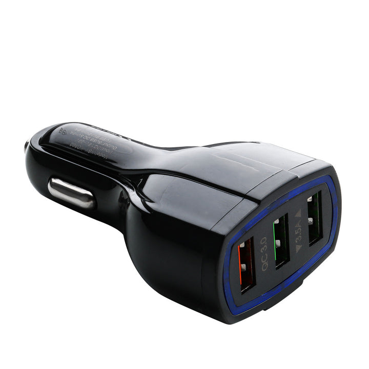 Incarcator auto, Zola®,  3 porturi USB tip A, plastic, 78x29x44 mm, negru