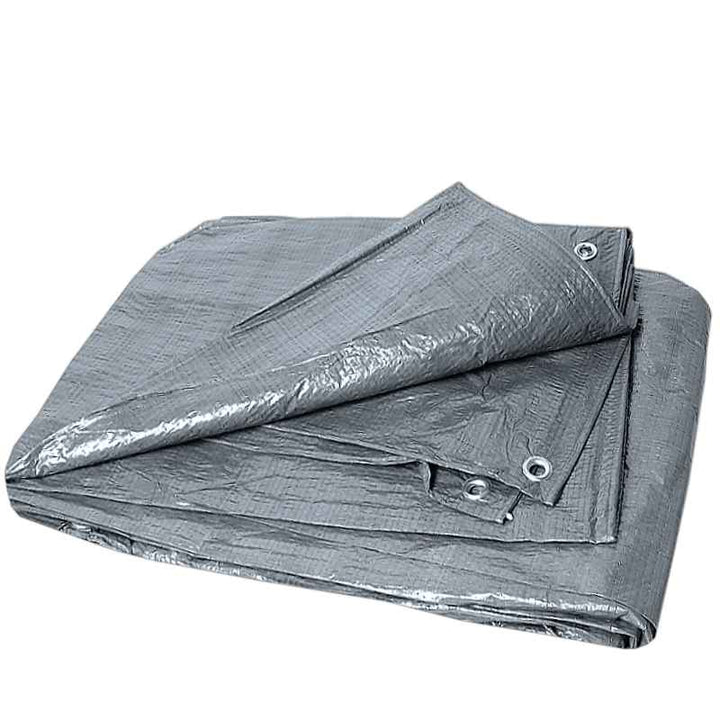 Prelata impermeabila, Zola, 2 x 3 m, inele fixare, polietilena 80 g/m2, rezistente la conditii meteo si raze UV, argintie
