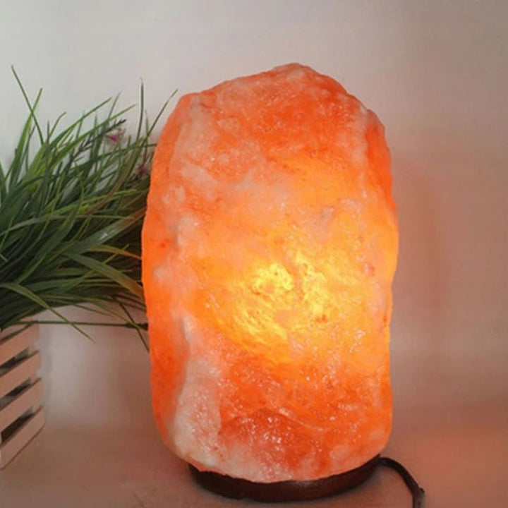 Lampa de sare, Zola®, Himalaya, baza din lemn, 3-5 kg