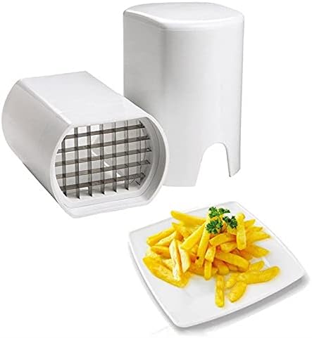 Aparat pentru taiat fructe/legume Zola®, din plastic, lame din otel, 13.5x10x8 cm, alb