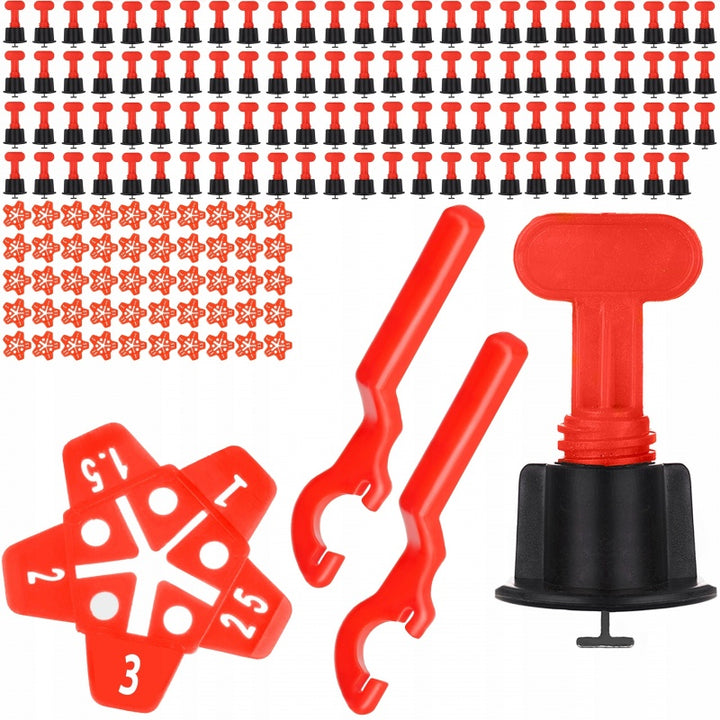 Set sistem pentru spatiat gresia, Zola®, 100 dinstantiere, 2 chei strangere, 50 stele
