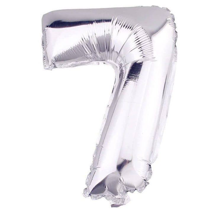 Balon folie cifra 7, Zola®, Argintiu, 76 cm