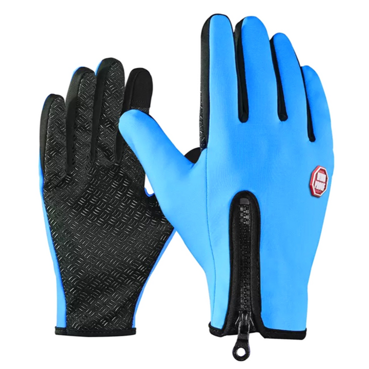 Manusi calduroase pentru sezonul rece, Zola®, unisex, albastre, cu touch, fermoar, marimea XL